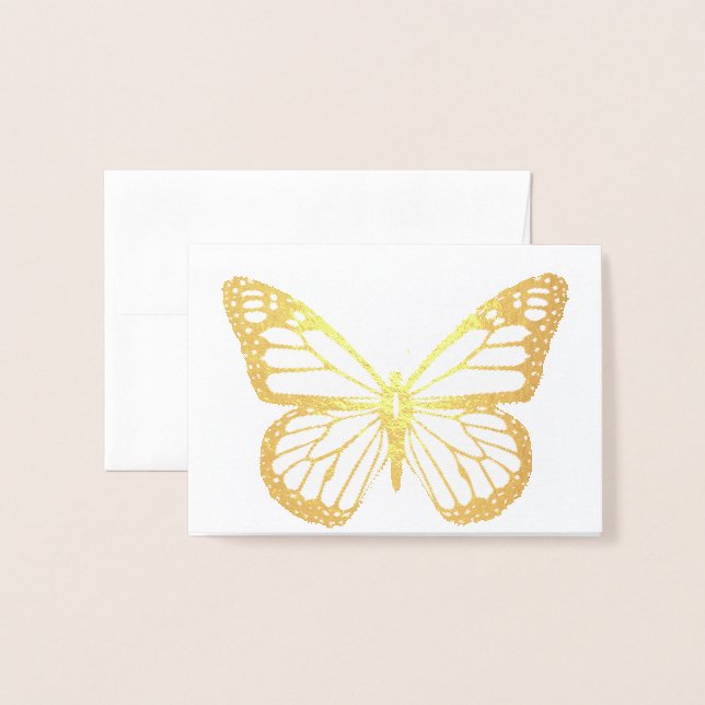 HAMbWG - Gold Foil Card - Butterfly Mini Note Card (Front With Envelope)