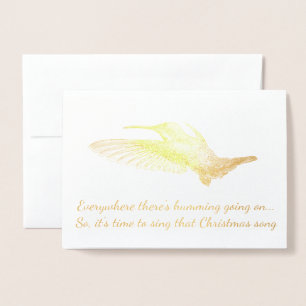 HAMbWG - Gold Foil Card - Humming Bird