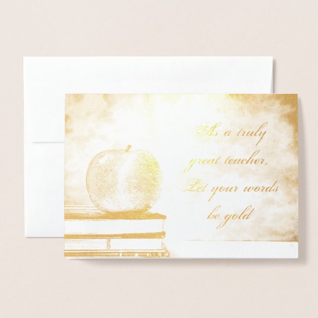 HAMbWG - Gold Foil Card - Teacher (Front With Envelope)
