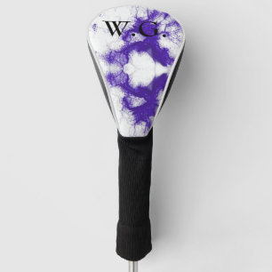 HAMbWG Golf Iron Head Cover - Purple Ink Splatter