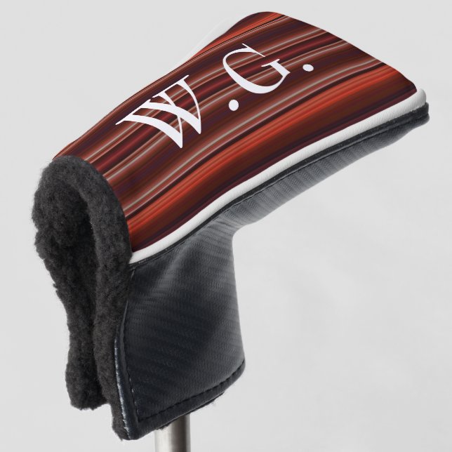 HAMbWG Golf Iron Head Cover - Ruby Stripes (3/4 Front)