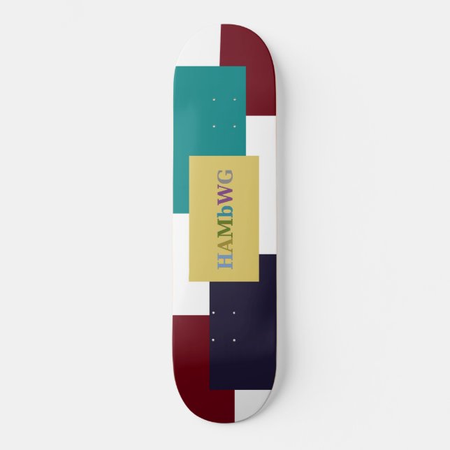 HAMbWG Graphic Skate Board -  4 colour Hard Maple (Front)