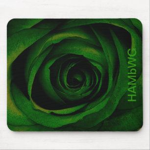 HAMbWG Green Rose Mouse Mat