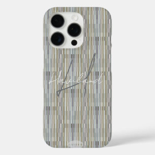 HAMbWG Grey Gold Gradient Monogram iPhone 16 Pro Case