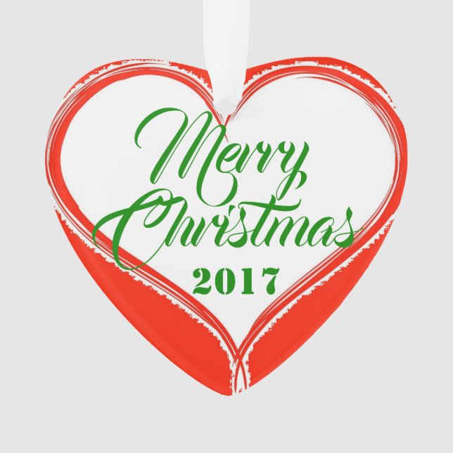 HAMbWG - Heart Ornament - red & Green (Front)
