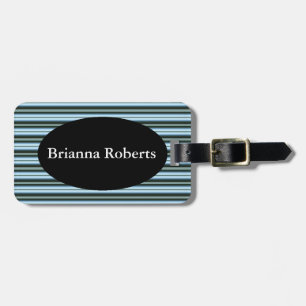 HAMbWG Luggage Tag w/ leather strap - Black Light