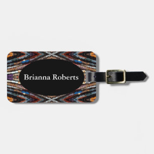HAMbWG Luggage Tag w/ leather strap - Colourful