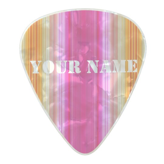 HAMbWG Med. Gauge .80mm Guitar Pics Pink Spectrum Pearl Celluloid Guitar Pick
