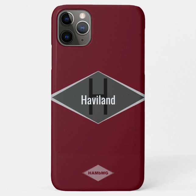 HAMbWG Monogram Custom Colour Case-Mate iPhone Case (Back)