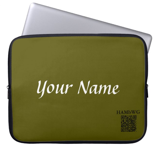 HAMbWG - Neoprene Laptop Case - Violet Personalise (Front)