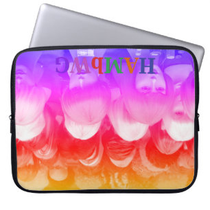HAMbWG  -  Neoprene Laptop Sleeve - Colourful Wigs