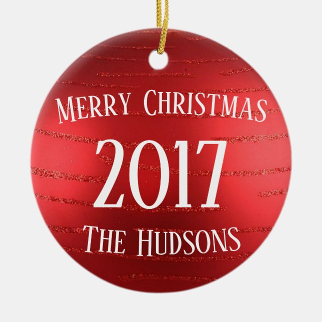 HAMbWG - Ornament - Red - Personalizable (Front)