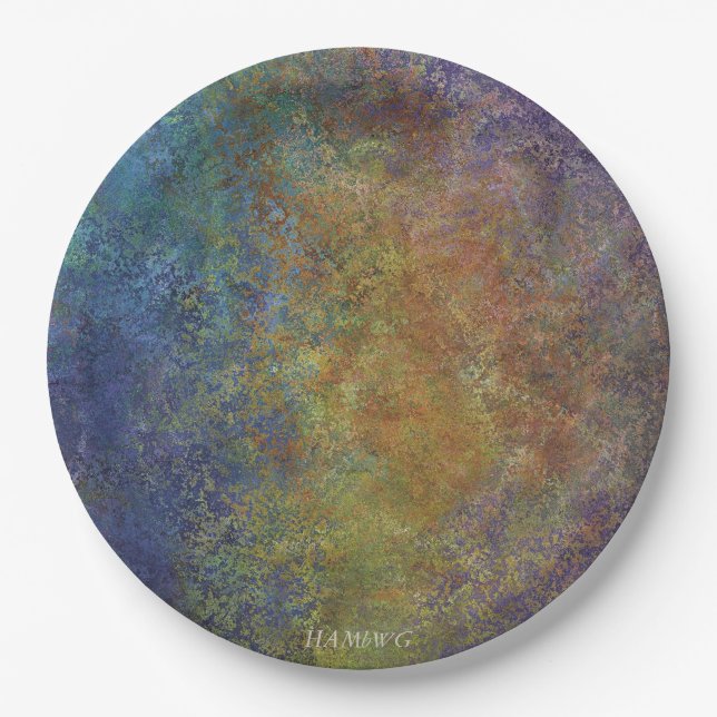 HAMbWG - Paper Plate - Purple Gold Fresco (Front)