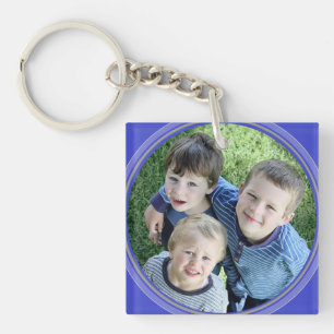 HAMbWG Periwinkle Framed Acrylic Photo Key Ring