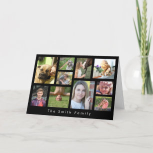HAMbWG - Photo Collage with Black Framing Holiday Card