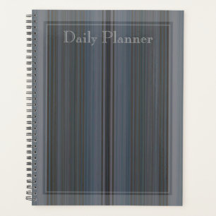 HAMbWG - Photo Daily Planner - Grey Blue Stripe