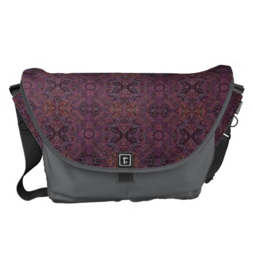 Image of HAMbWG =- Rickshaw Bag - Cherry Blue Bohemian Commuter Bag