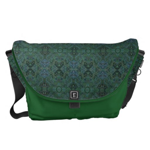 Image of HAMbWG =- Rickshaw Bag - Green Bohemian Commuter Bag