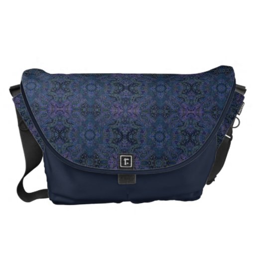 Image of HAMbWG =- Rickshaw Bag - Navy Blue Bohemian Commuter Bag