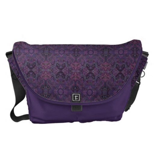 Image of HAMbWG =- Rickshaw Bag - Purple Bohemian Commuter Bag