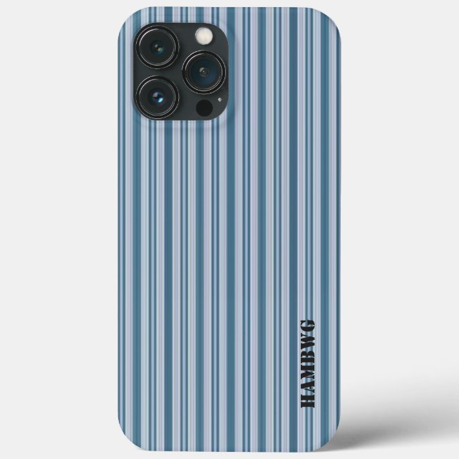 HAMbWG  - Samsung Cell Phone Case - Blue Stripes (Back)