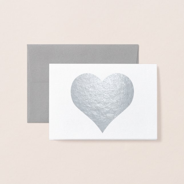 HAMbWG - Silver Foil Card - Heart (Front With Envelope)