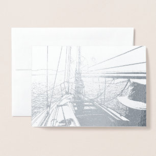 HAMbWG - Silver Foil Card - Sailing