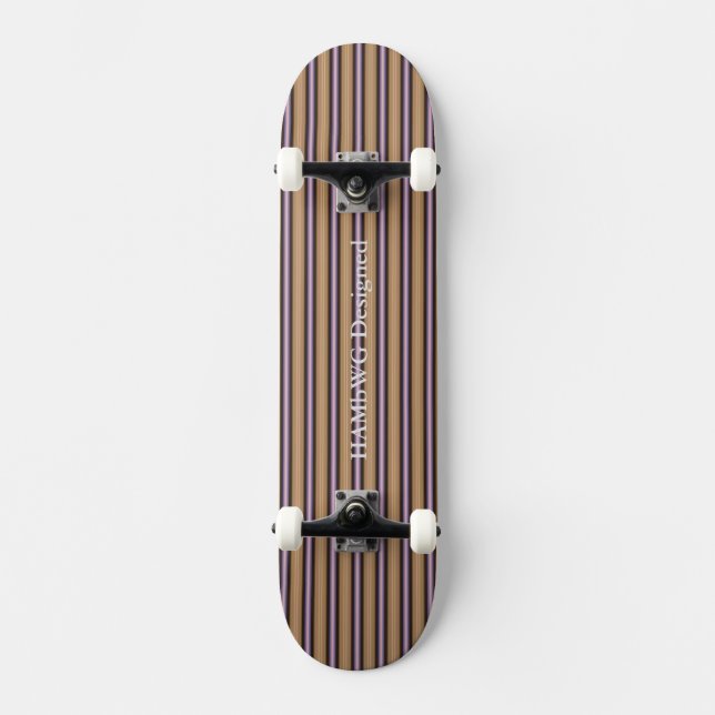 HAMbWG - Skateboard - Violet Gold Colour Art Deco (Front)