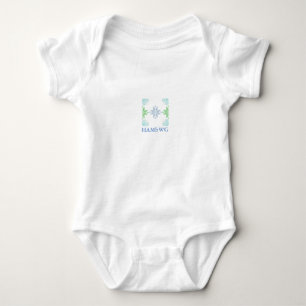 HAMbWG T-Shirt - Pastel Snowflake Boy Baby Bodysuit