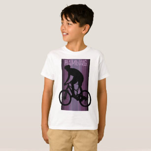 HAMbWG -  T Shirt -  Raspberry  Bike Rider