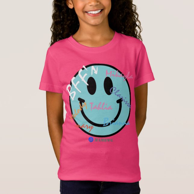 HAMbWG - T-Shirts  - BFF AquaSmiley Emoji (Front)