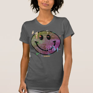 HAMbWG - T-Shirts - Smile Face Distressed