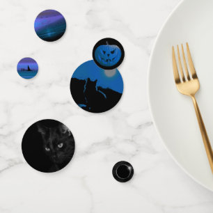 HAMbWG - Table Confetti - Blue Halloween Cat