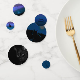 HAMbWG - Table Confetti - Blue Halloween Cat