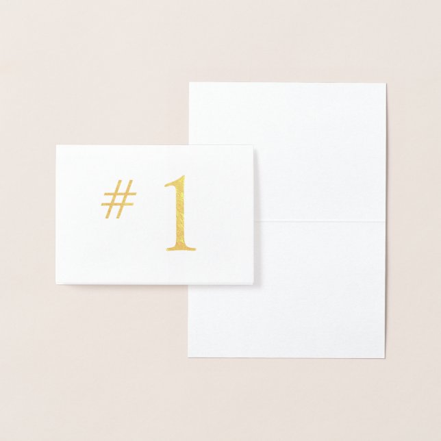 HAMbWG - Table Number in Foil (Display)