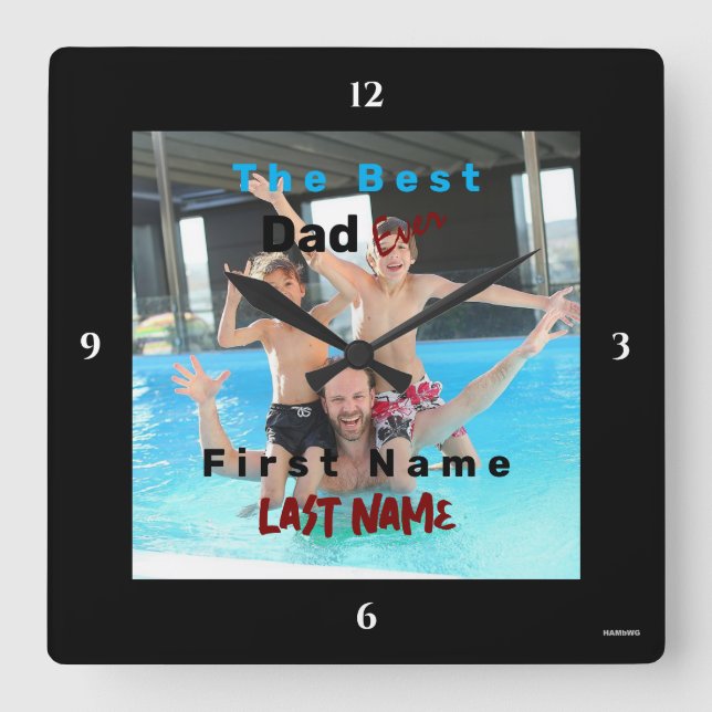 HAMbWG The Best Father - Wall Clock (Front)
