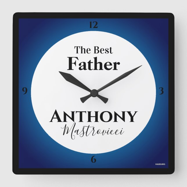 HAMbWG The Best Father - Wall Clock (Front)