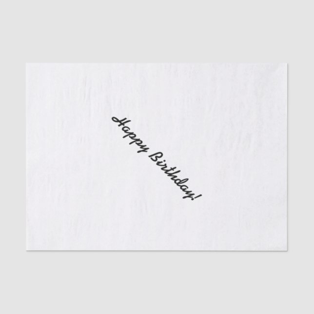 HAMbWG Tissue Paper - White -Happy Birthday (Front)