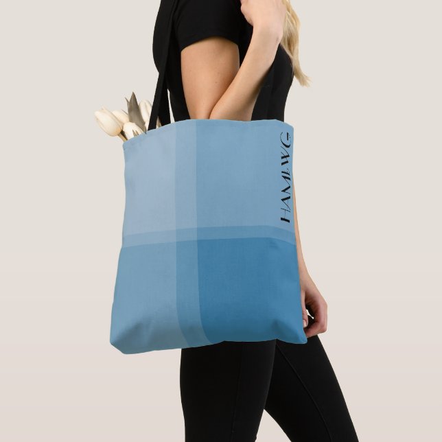 HAMbWG Tote Bag - Blue Plaid (Close Up)