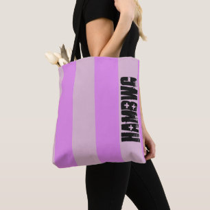 HAMbWG - Tote Bag- Bright Mint Stripe HAMbWG Logo Bag