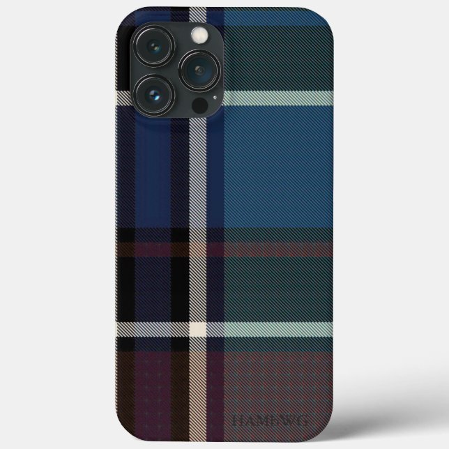 HAMbWG  Tough Xtreme Phone Case - Blue Plaid (Back)