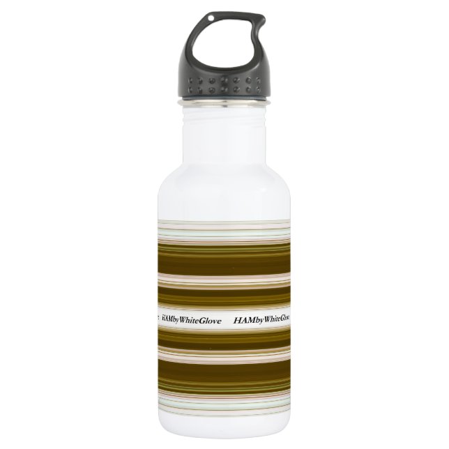 HAMbWG - Water Bottle - Olive  & White (Front)
