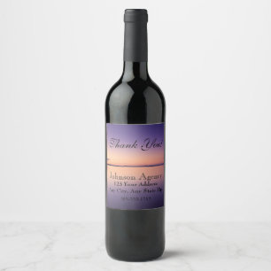 HAMbWG - Wine Bottle Label - Lilac Sunset