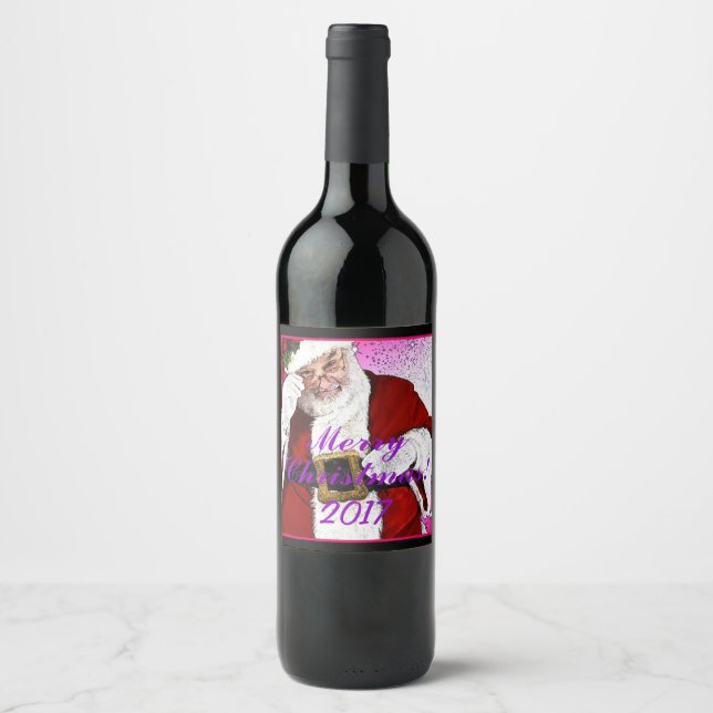 HAMbWG - Wine Bottle Label - Santa Claus (Front)