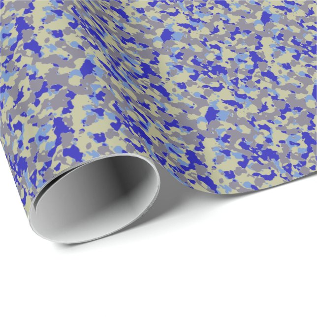 HAMbWG Wrapping Paper - Blue Camouflage (Roll Corner)