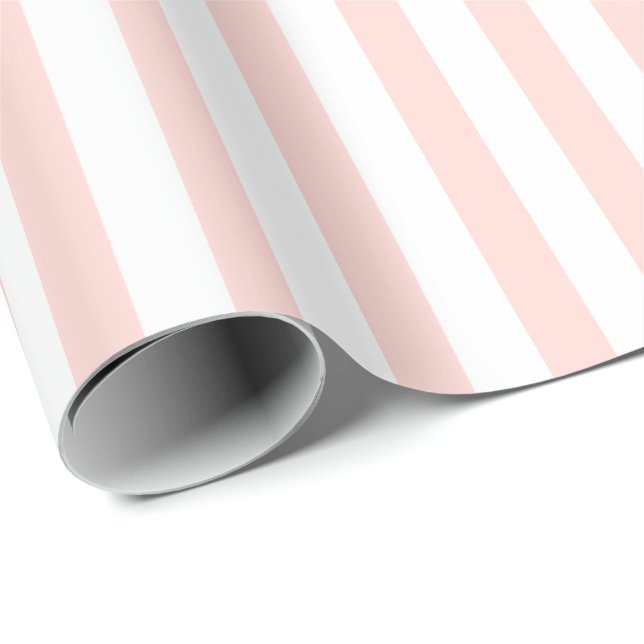 HAMbWG Wrapping Paper - Peachy Pink White Stripes (Roll Corner)