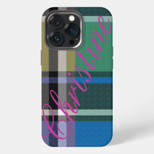 HAMbWG  Xtreme Phone Case Bright Plaid w Lavender