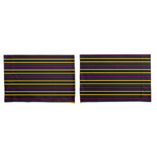 HAMbyWG - 2 S Pillowcases - Blk/Mar/Bl/Y Stripe