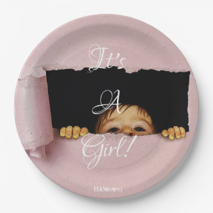 HAMbyWG -  9" Paper Plates - Peek-a-boo Baby
