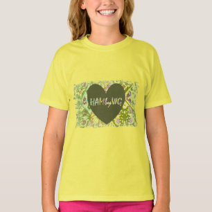 HAMbyWG Basic Long Sleeve T-Shirt - Olive Heart 8C